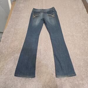 SO Brand Bootcut Flare Jeans Women's Sz 11 Embroidered Pockets Low Rise Y2K